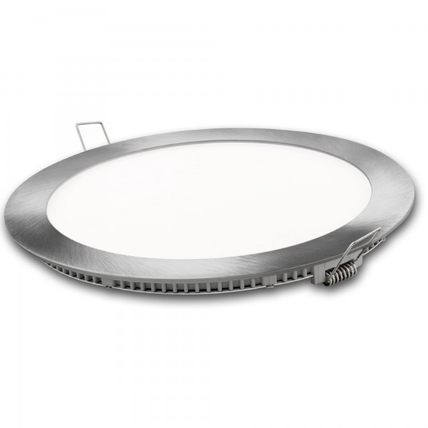 Downlight led redondo plata 24w.neutra