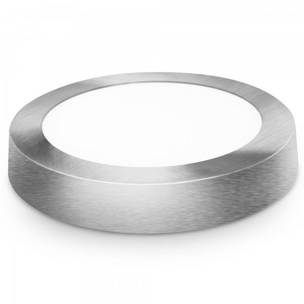 Downlight led superf.redon.plata 12w.ca