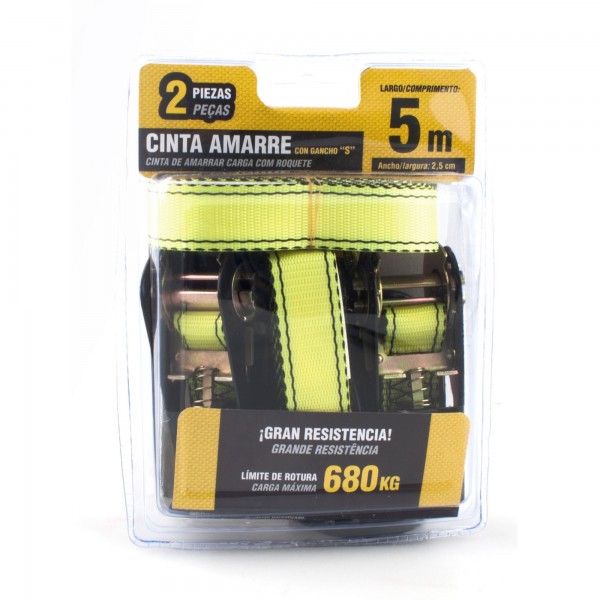 Cinta amarre g/"s" 5,0 m.x2,5 cm.eco(2)