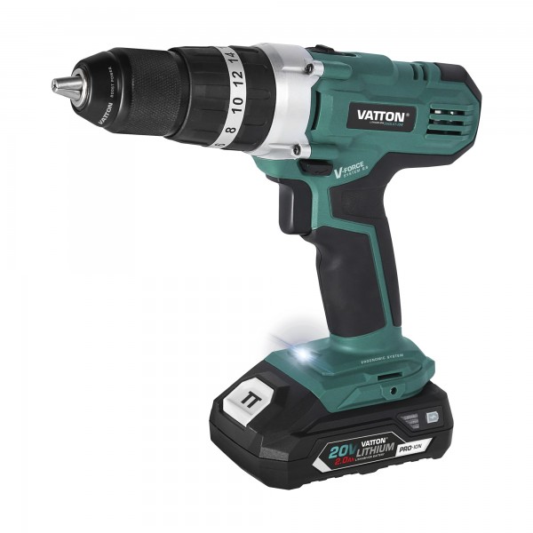 Taladro perc.vatton 20v.2 bat.2.0ah 