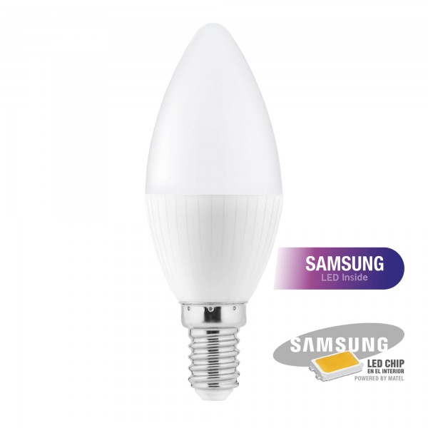 Bomb.led samsung vela e14 5w.neutra (caja de 10 unidades)