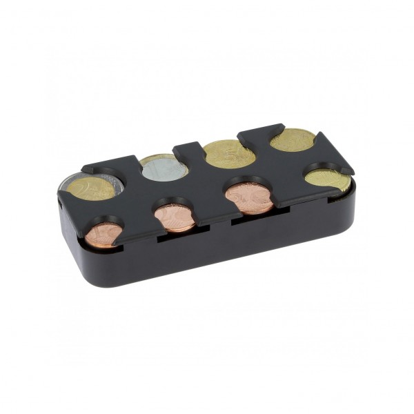 PORTAMONEDAS DE PLASTICO ABS NEGRO  - ES - EURO200