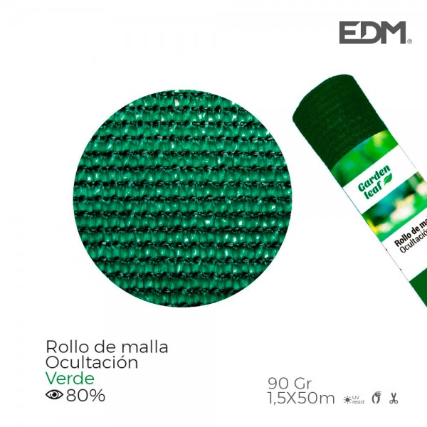 Malla de ocultación verde 90 g/m² 1,5 x 50 m