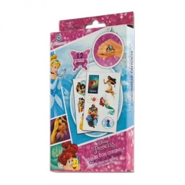 Davipharma Tatuajes Repelentes con Citronela 12 Unidades Princesas Disney