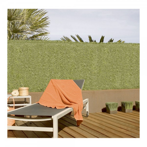 Seto artificial pvc verde bicolor 36 varillas/m, 1 x 3 m (pack 2 unidades)