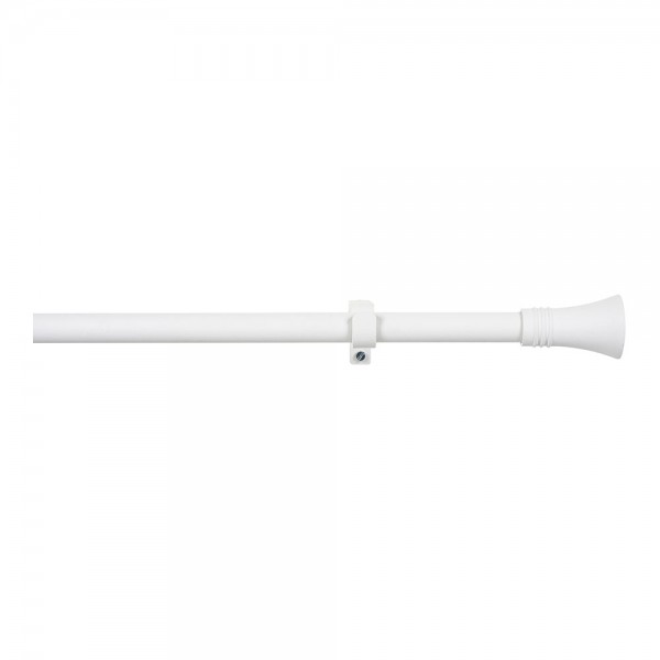 Kit barra cortina blanco cono extensible de 110 a 200 cm