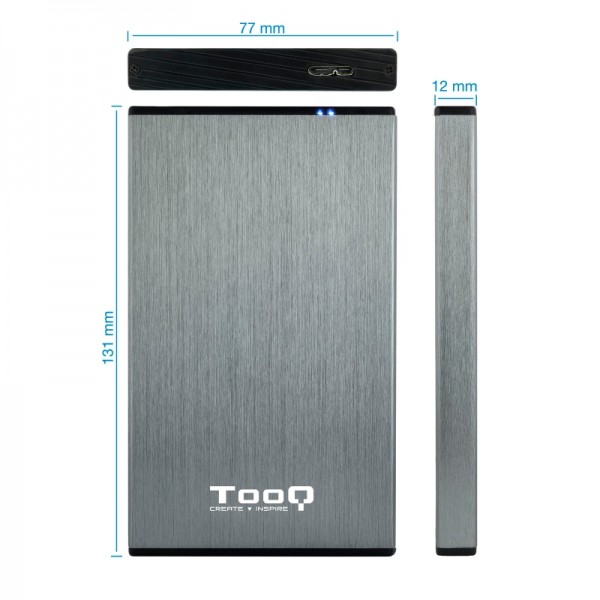 Tooq tqe-2527g caja hdd 2.5" usb 3.1 gen1/usb 3.0