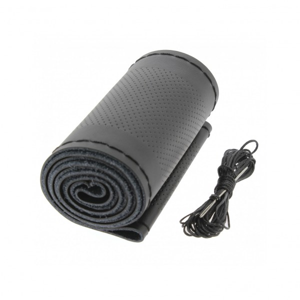 Funda/Cubierta Cuero Real NO SINTÉTICO. con Aguja e Hilo Negro para Coser y Ajustar al Volante