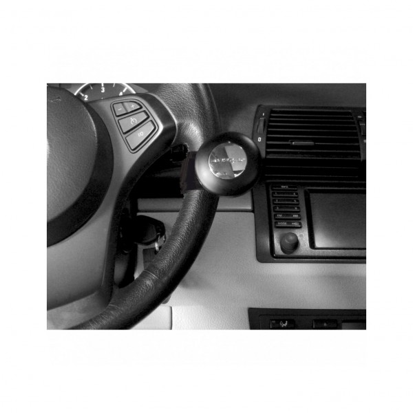 Pomo Manillar Moon Shape Negro/Cromo