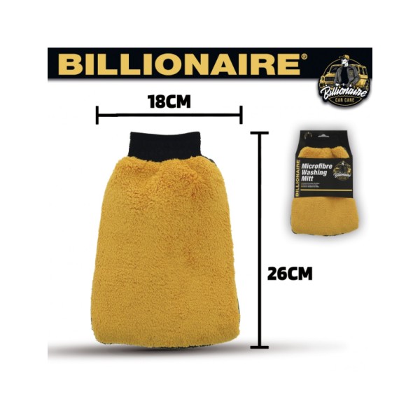 Guante de Lavado de Microfibra Billionaire Cuida la Carrocería Sin Arañazos 26 x18 cm