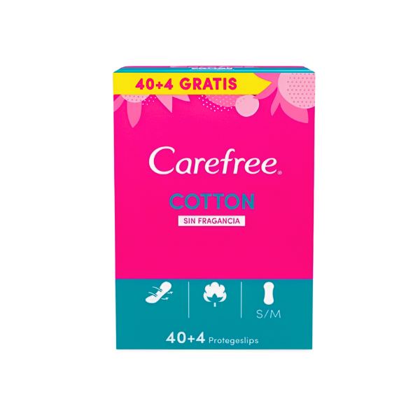 Carefree protegeslip Cotton Sin Fragancia  40 + 4 GRATIS