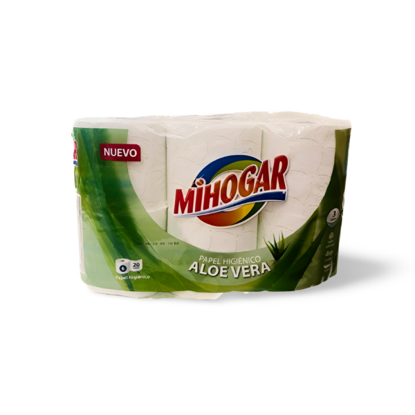 Mihogar papel higiénico aloe vera 6 rollos