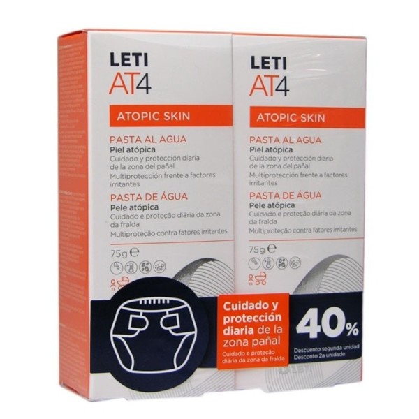 Leti At4 Pasta Al Agua Atopic Skin 2x75g Promo