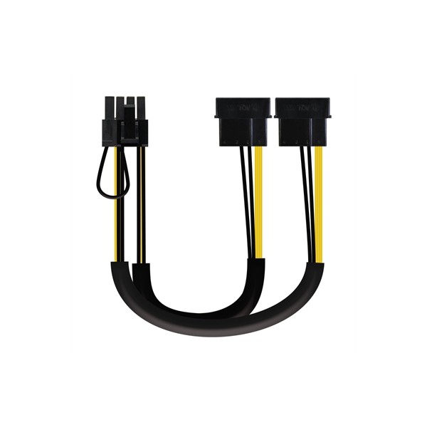 Nanocable cable vga 2x5.25"/m-pci-e(6+2pin)/m 20cm