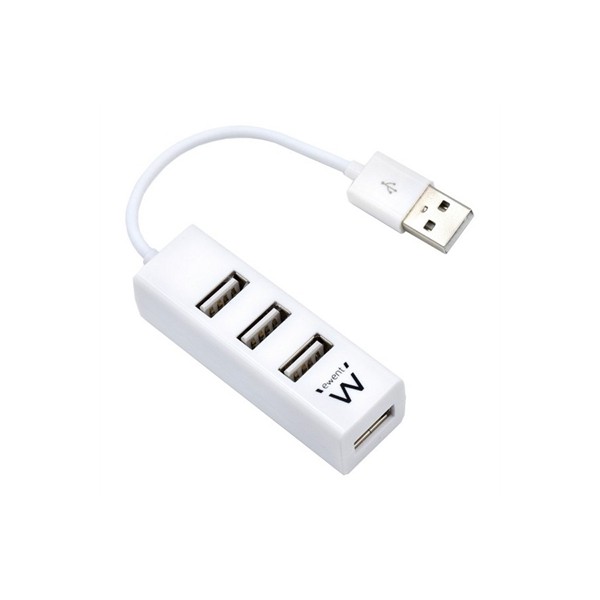 Ewent ew1122 mini-hub usb 4 puertos blanco