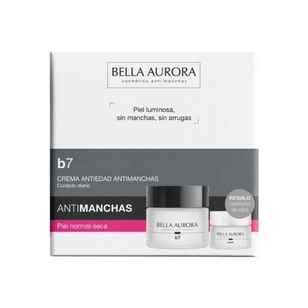 Bella aurora crema antimanchas/antiedad piel normal-seca + contorno de ojos REGALO