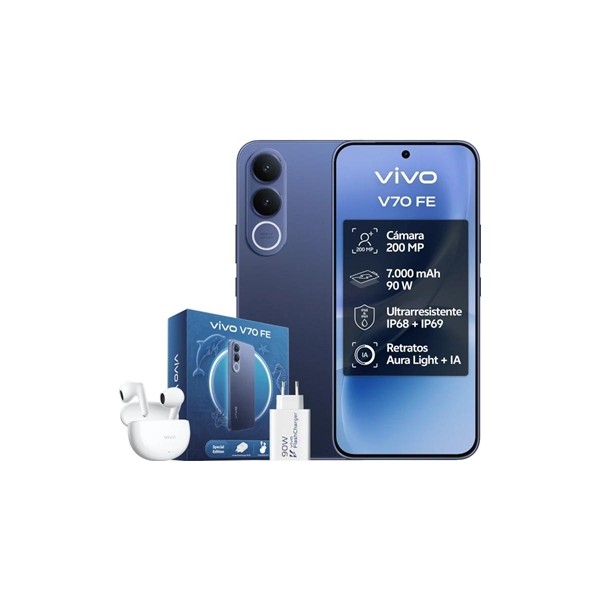 Vivo v70 fe 8gb 512gb bundle ch90w+ buds3 blue